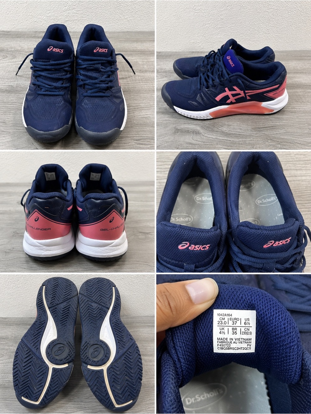 Asics Navy Blue and Pink Women's Running Shoes